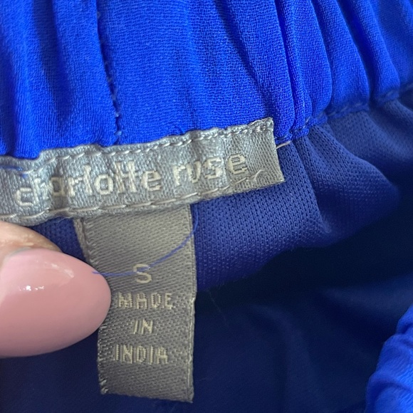 royal blue off the shoulder top - Picture 2 of 2